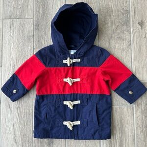 Janie and Jack Baby Boy High Seas Toggle Button Hood Classic Coat Size 12-18 Mo.